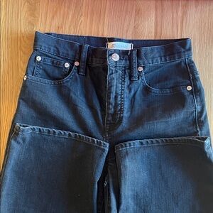 Size 26 Madewell Slim Wide Leg Crop Black Jeans